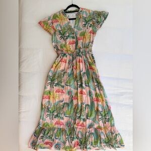 Beau & Ro Pink Floral Maxi Dress